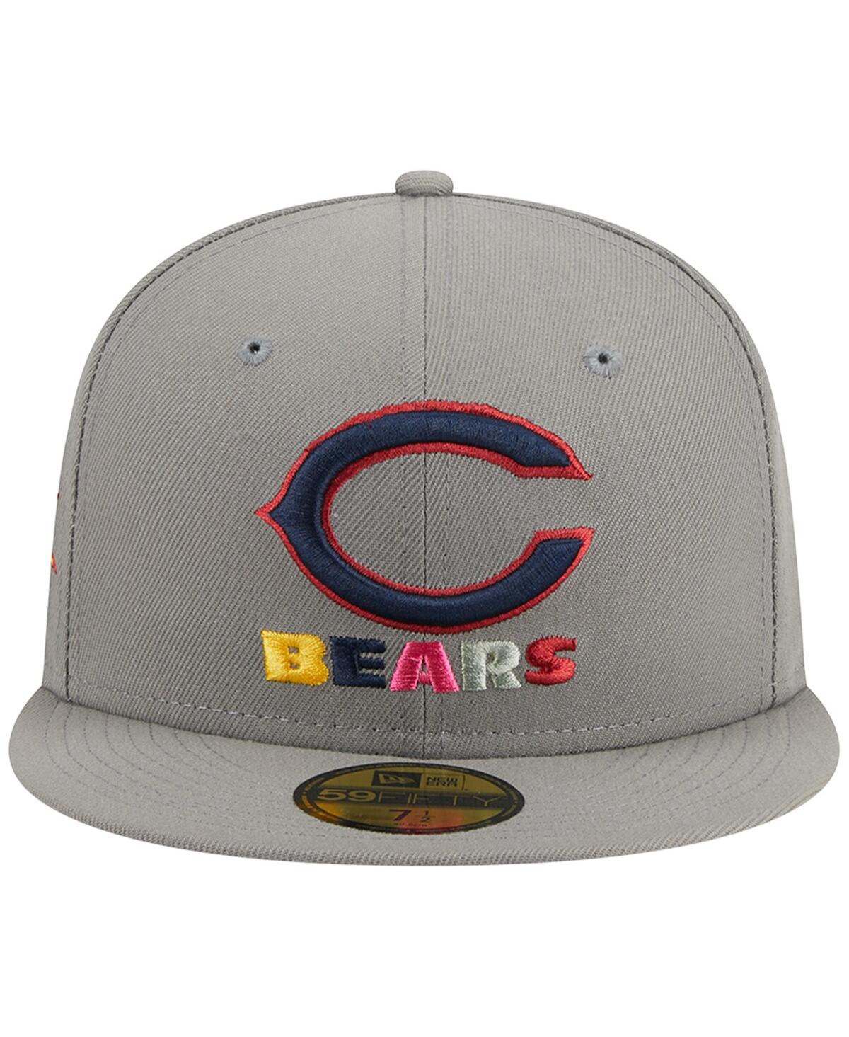 Shop New Era Men's  Gray Chicago Bears Color Pack 59fifty Fitted Hat