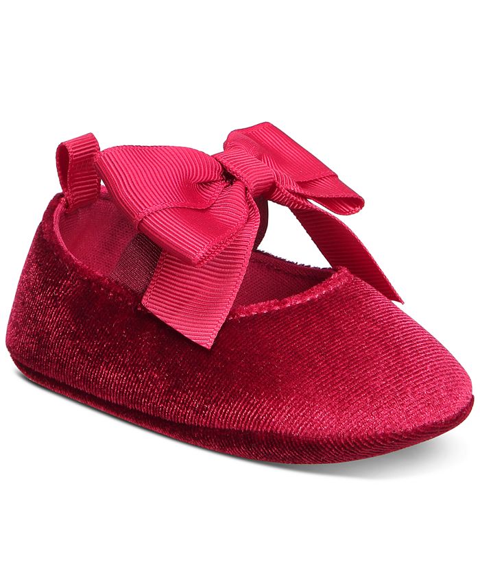 First Impressions Baby Girls Bow Ballet Flats, Created for Macy's - Emboldened - Size 4