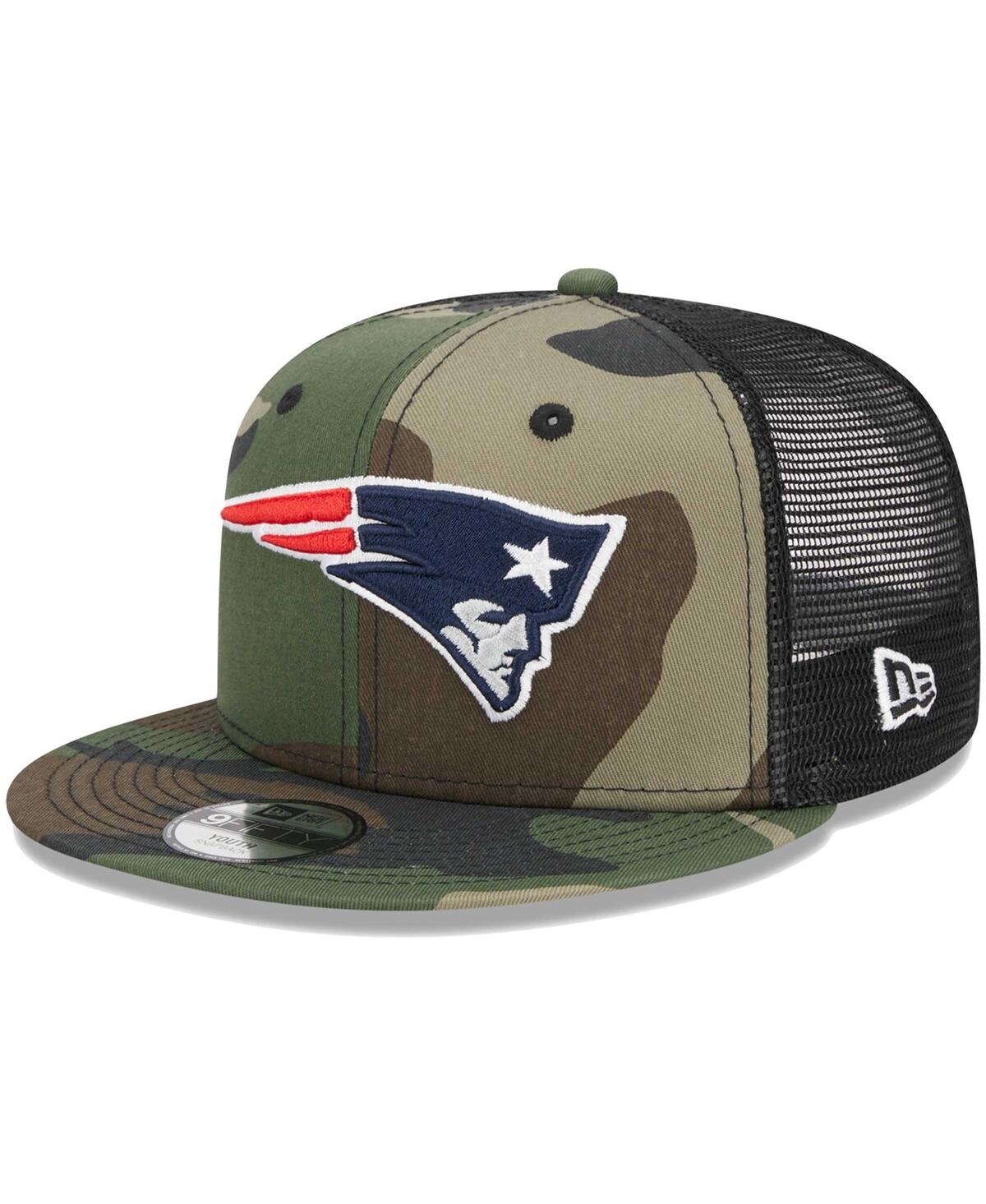 New Era Kids' Big Boys And Girls  Camo New England Patriots Main Trucker 9fifty Snapback Hat