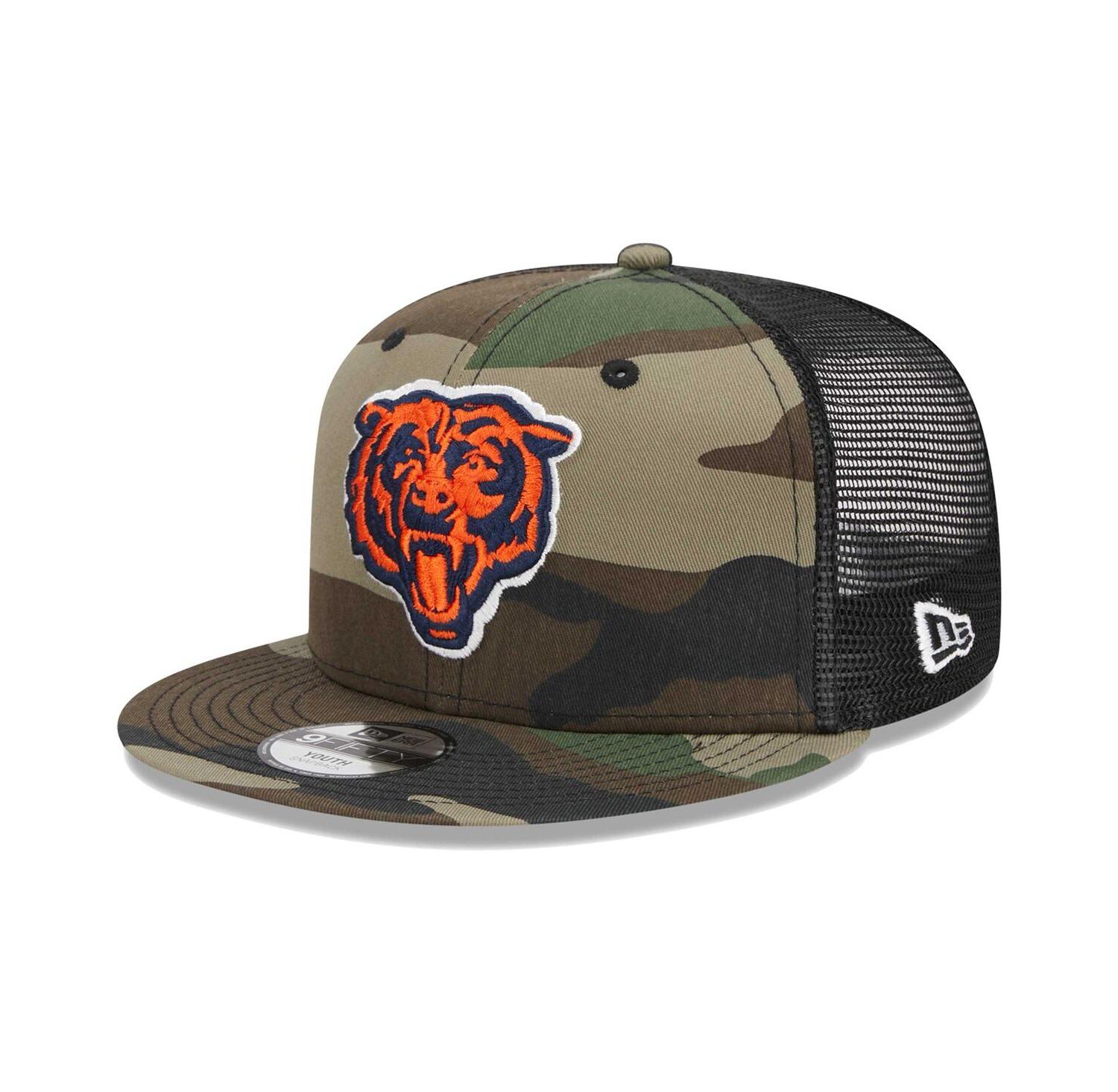 Big Boys and Girls Camo Chicago Bears Alternate Logo Main Trucker 9FIFTY Snapback Hat
