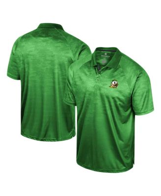 Men's Green Oregon Ducks Honeycomb Raglan Polo Shirt