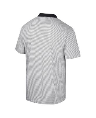 Men's White Boston College Eagles Print Stripe Polo Shirt