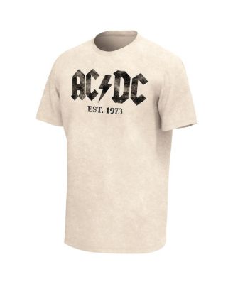 Men's Tan AC, DC Est. 1973 Washed Graphic T-shirt