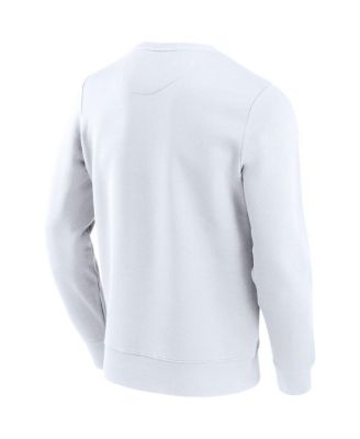 Men's White Smokey the Bear Retro Fade Pullover Sweatshirt