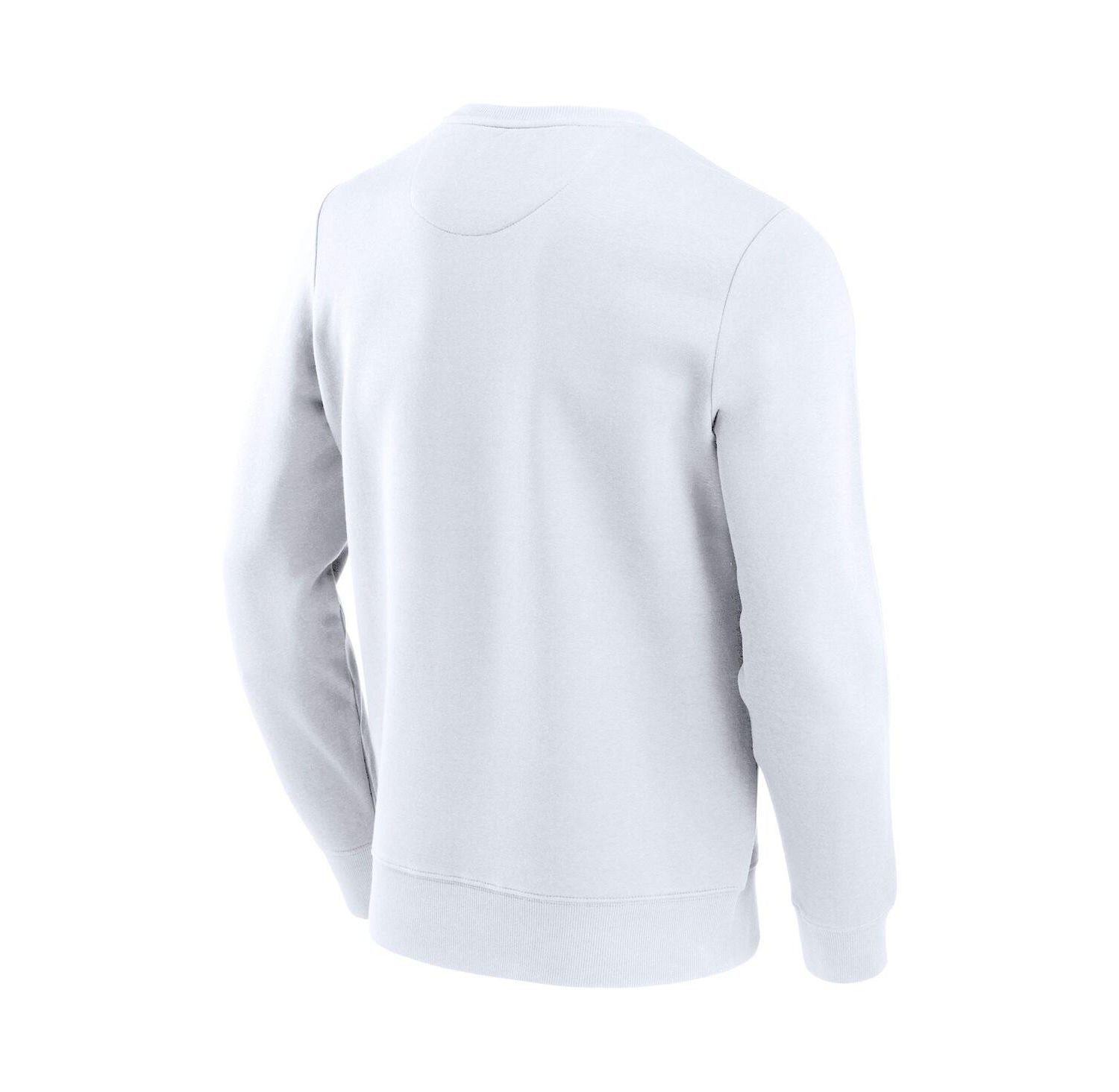 Men's White Smokey the Bear Retro Fade Pullover Sweatshirt