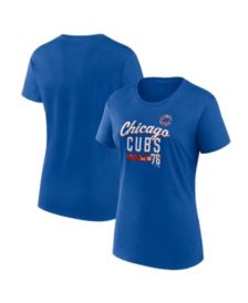 Outerstuff Youth Heather Charcoal/Heather Royal Chicago Cubs Cooperstown Collection Raglan Tri-Blend Long Sleeve T-Shirt Size: Extra Large