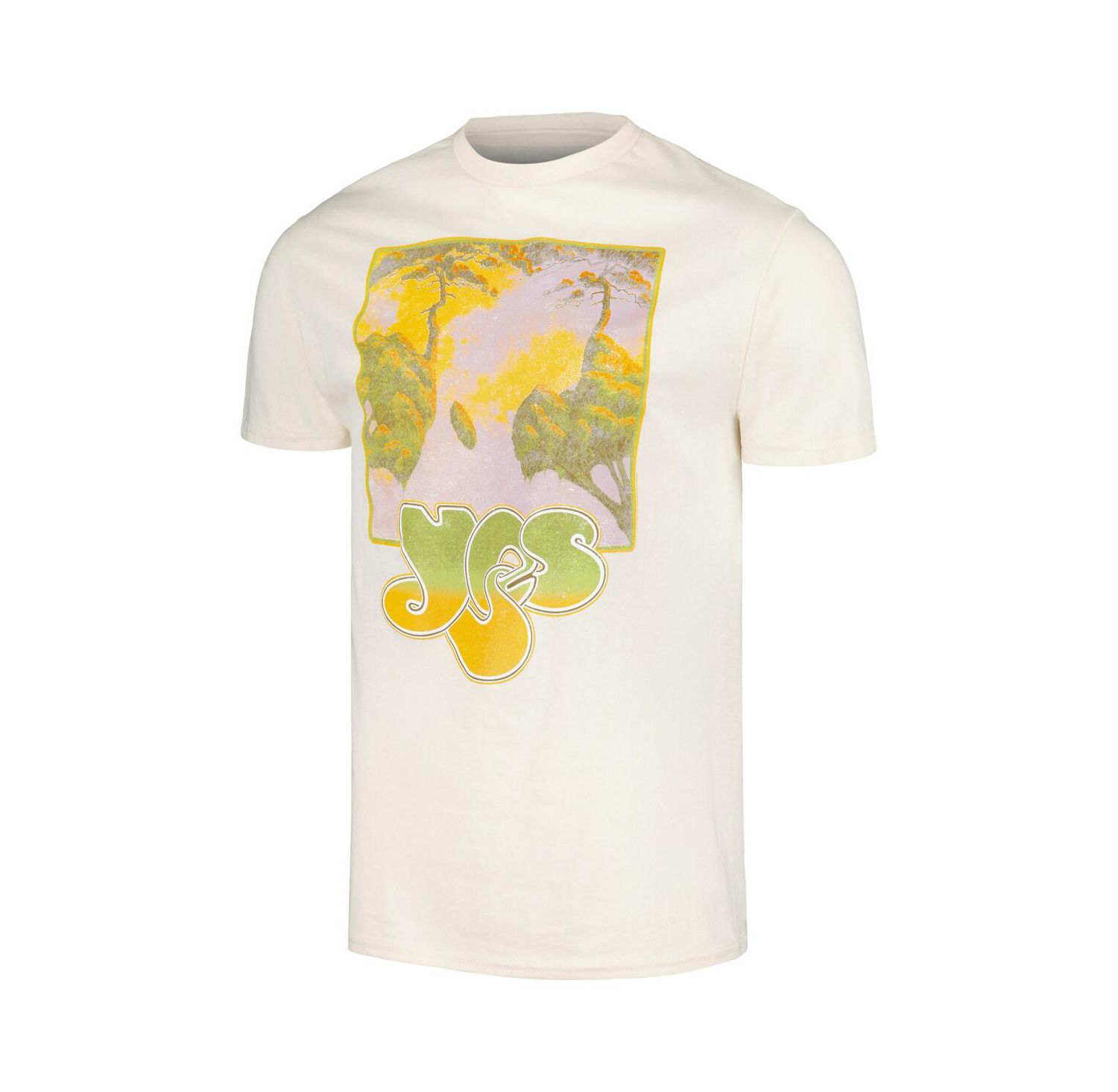 Men's Cream Yes Tree Gradient Graphic T-shirt