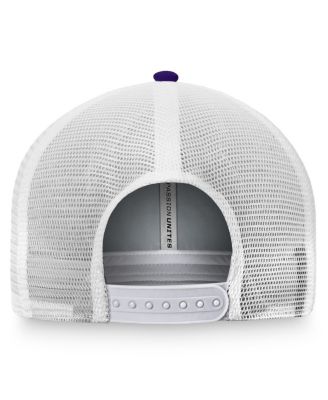 Men's Purple, White Kansas State Wildcats Breakout Trucker Snapback Hat