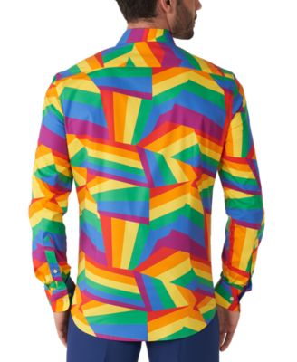 Big & Tall SHIRT LS Zig Zag Rainbow