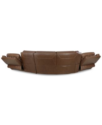 CLOSEOUT! Hansley 5-Pc. Zero Gravity Leather Sectional with Power Recliner and Chaise, Created for Macy's