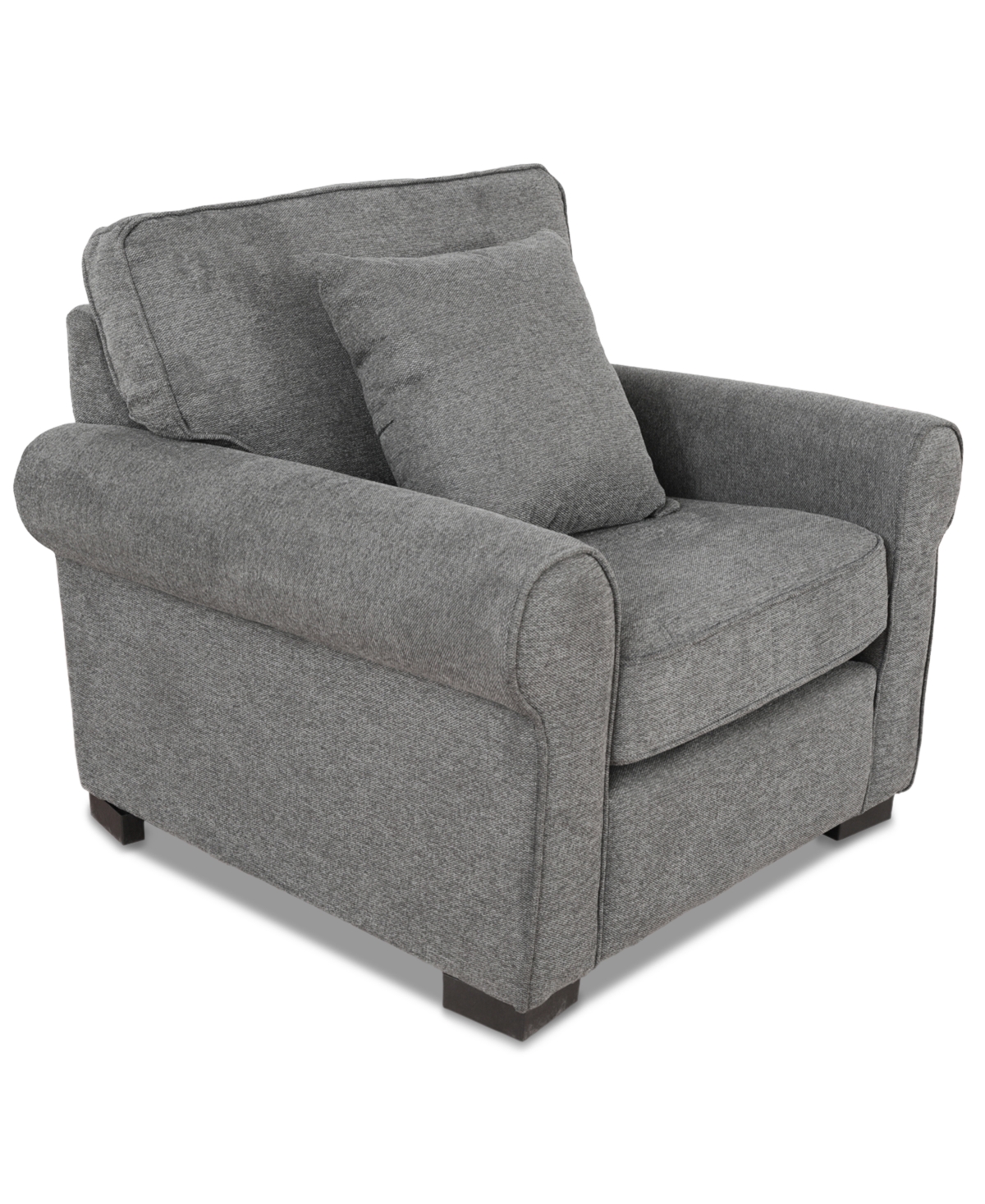Macy's Kariam 37" Fabric Chair, Created For  In Charcoal