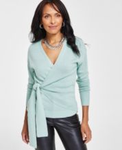 Macys wrap sale top