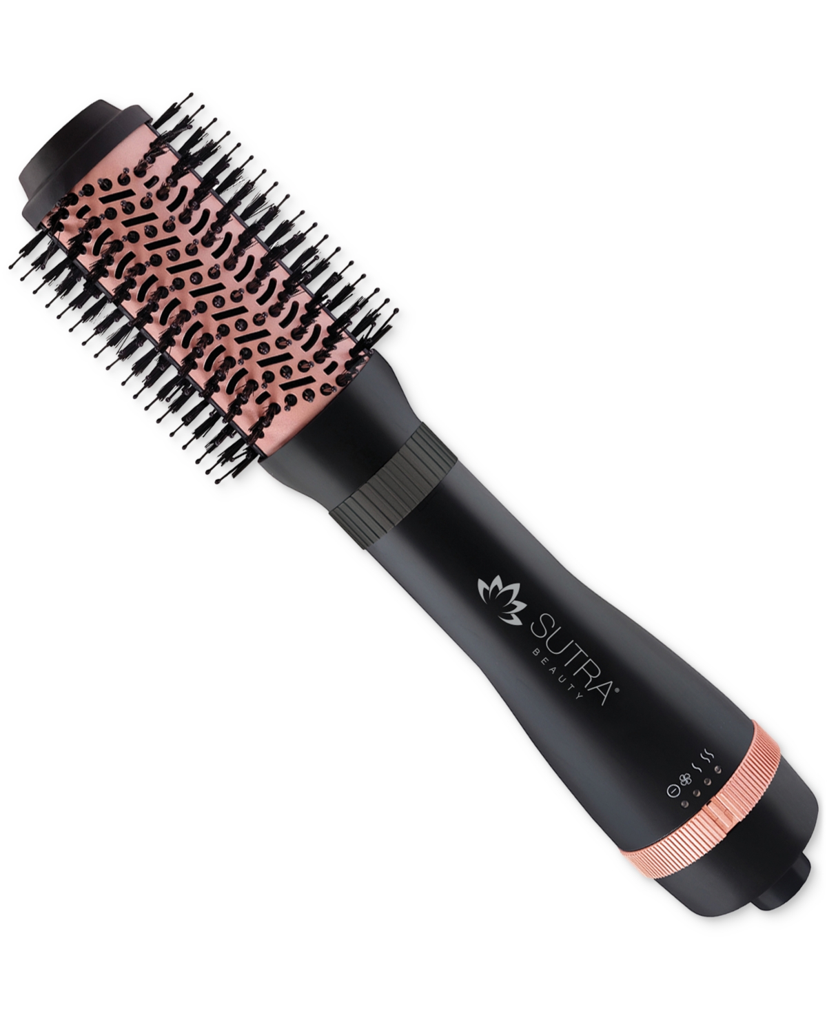 2-Pc. Interchangeable 2" Blowout Brush Set - Black And Rose Gold