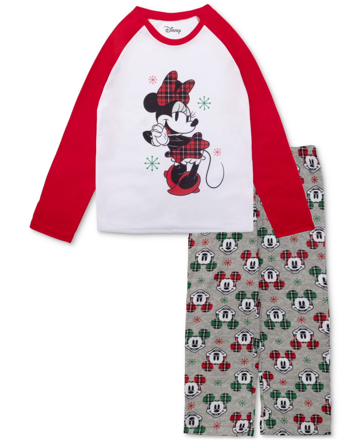Briefly Stated Matching Women's Minnie Mouse Pajamas Set In Red