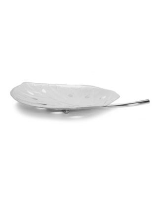 Stainless Steel Leaf Dish, 16" L
