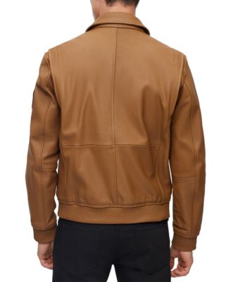 Hugo Boss Men's Porsche Regular-Fit Leather Jacket - Macy's
