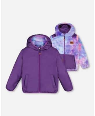 Transition Reversible Plush And Nylon Jacket Grape Purple Transition Reversible Plush And Nylon Jacket Grape Purple