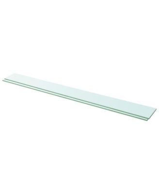 Shelves 2 pcs Panel Glass Clear 43.3"x4.7"