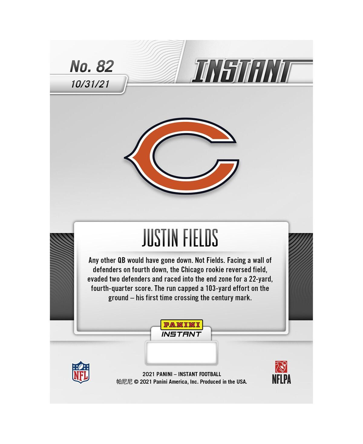 Shop Panini America Justin Fields Chicago Bears Fanatics Exclusive Parallel  Instant Nfl Week 8 100-yards  In Multi