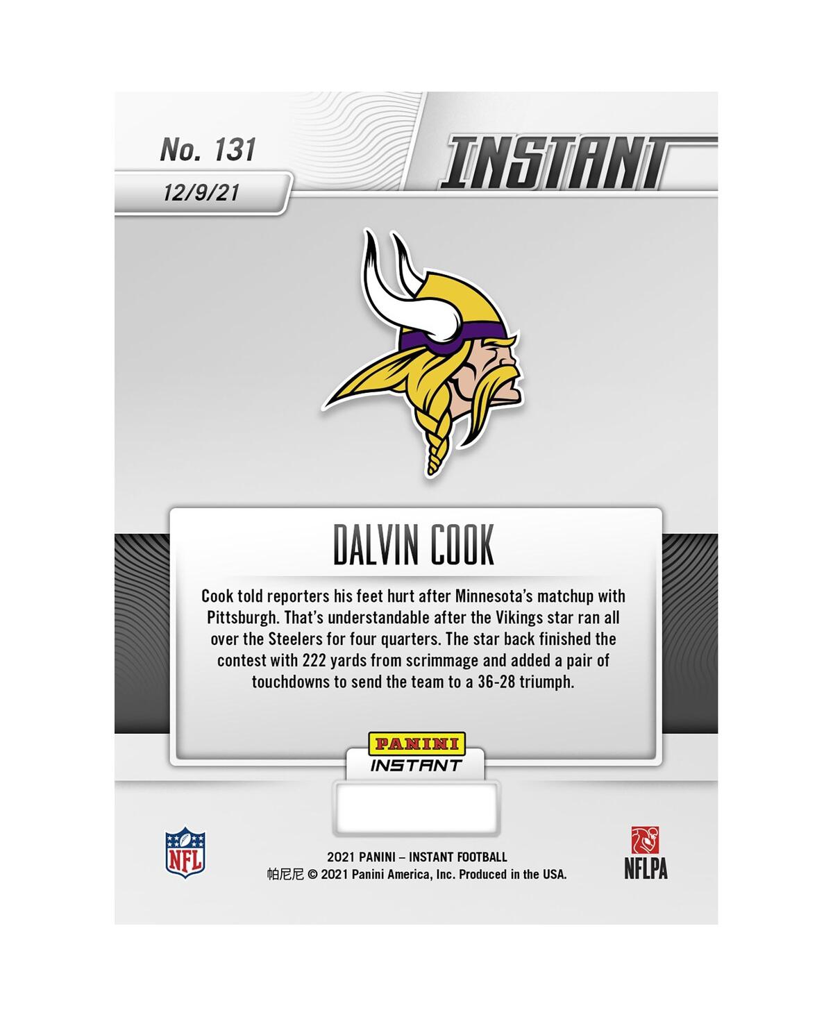 Shop Panini America Dalvin Cook Minnesota Vikings Parallel  Instant Nfl Week 14 Cook Shreds Steelers With  In Multi