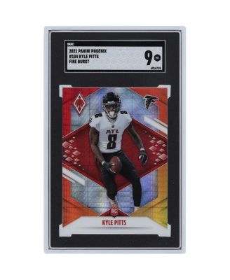 Kyle Pitts Atlanta Falcons 2021 Phoenix Fire Burst #104 SGC Authenticated 9 Rookie Card