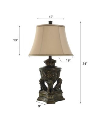 StyleCraft Fabric Shade Table Lamp