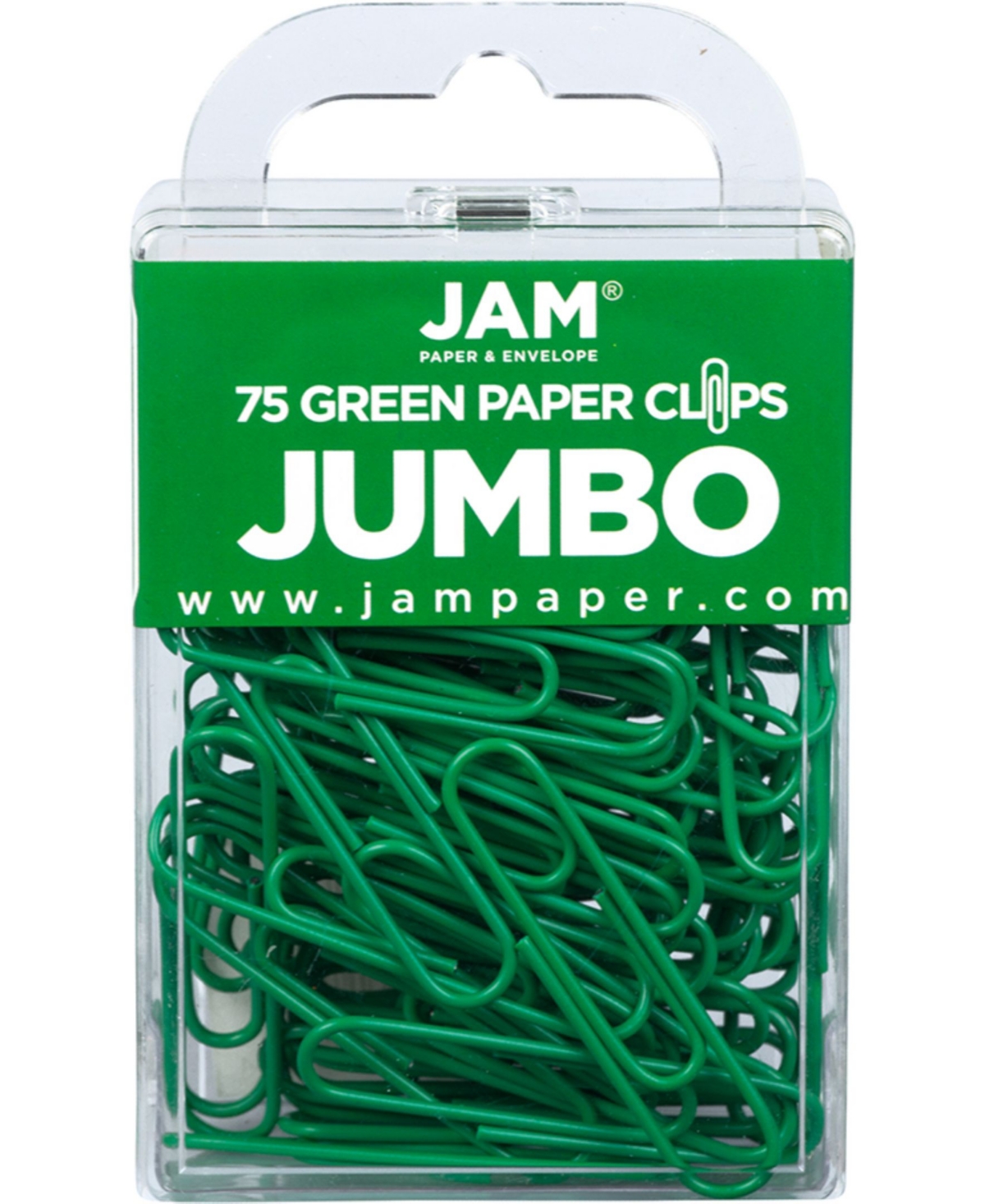 Jam Paper Colorful Jumbo Paper Clips In Green