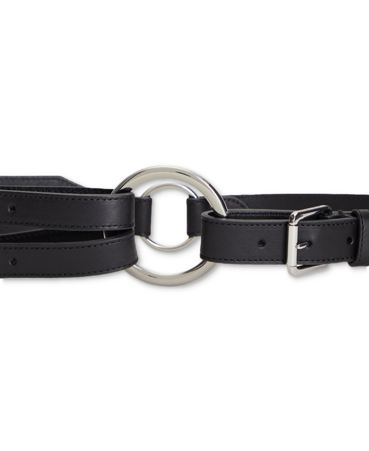 Lauren Ralph Lauren Women's Tri-Strap O-Ring Leather Belt