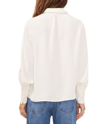 Vince Camuto Women's Point-Collar Long-Sleeve Blouse - Macy's