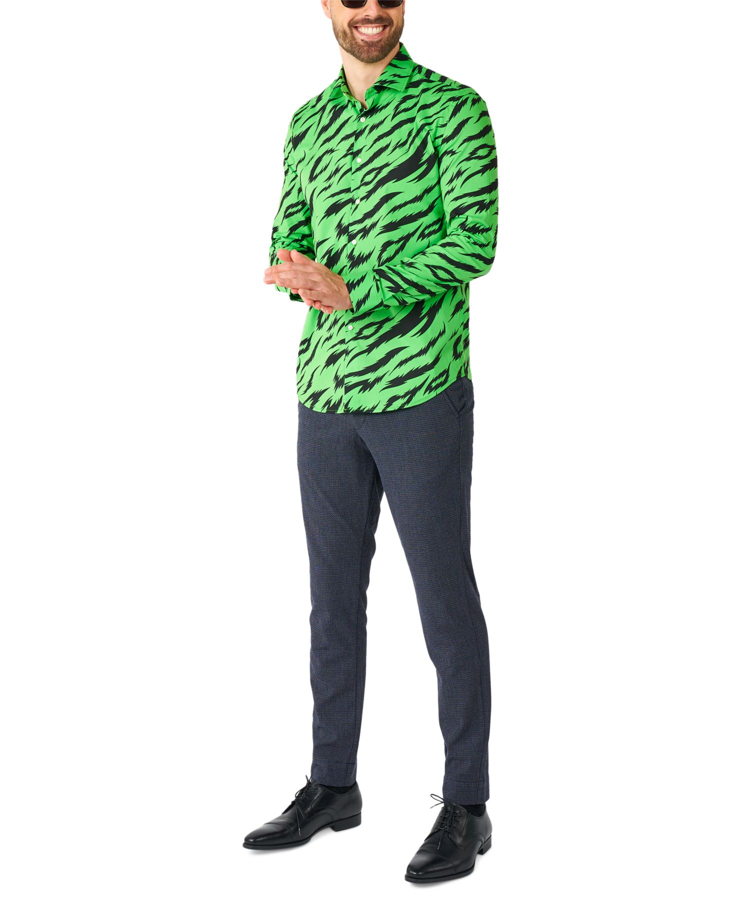 Men's SHIRT LS Wild Animal