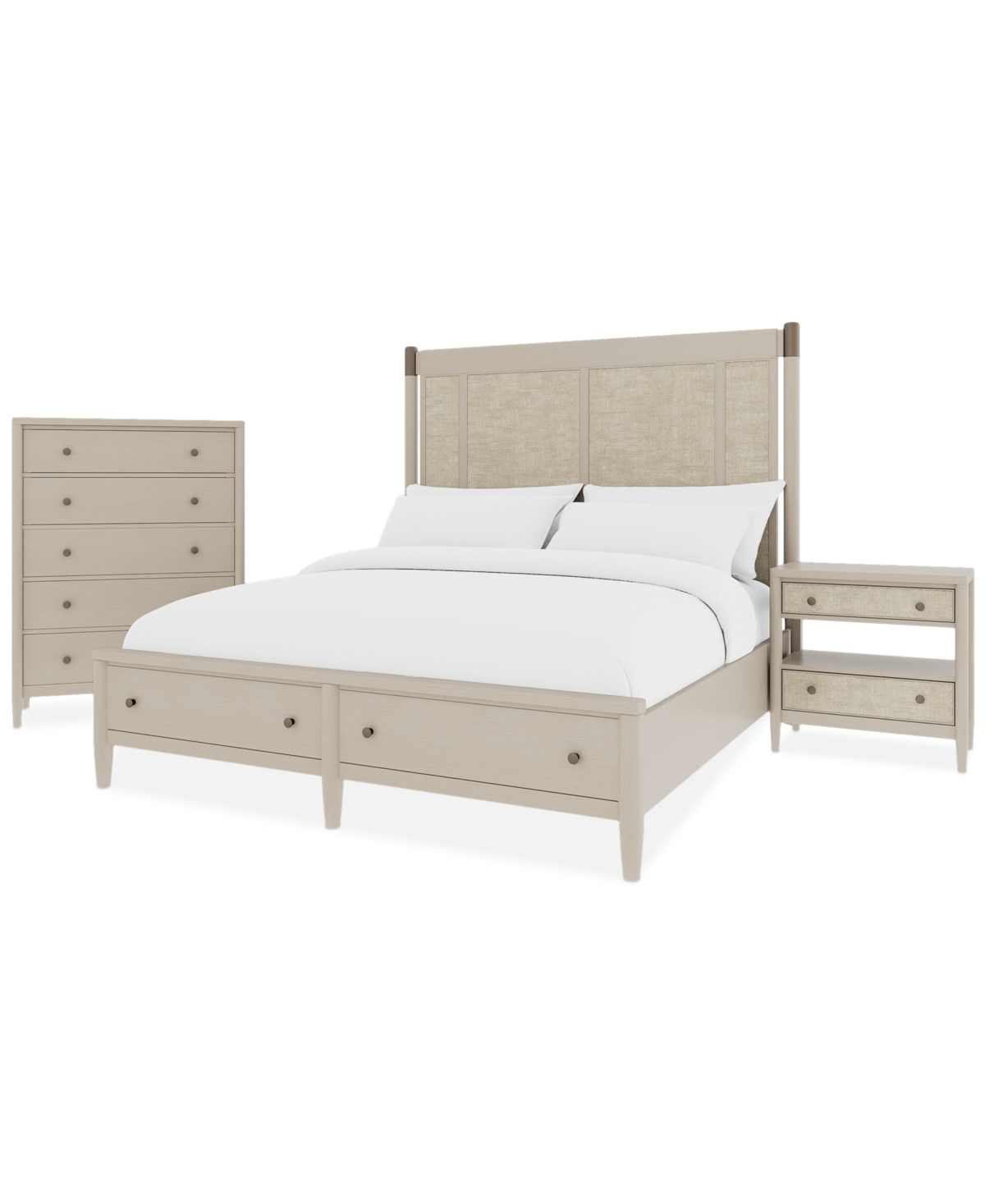 Macy's Laguna 3pc Bedroom Set (king Storage Bed + Chest + Nightstand) In No Color