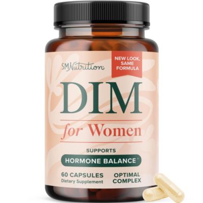DIM Supplement 250 mg | Estrogen Balance for Women | Hormone Menopause Relief, Hormonal Acne Treatment, PCOS & Estrogen Metabolism Support Supplements with Dong Quai | Gluten-Free | 60 Capsules