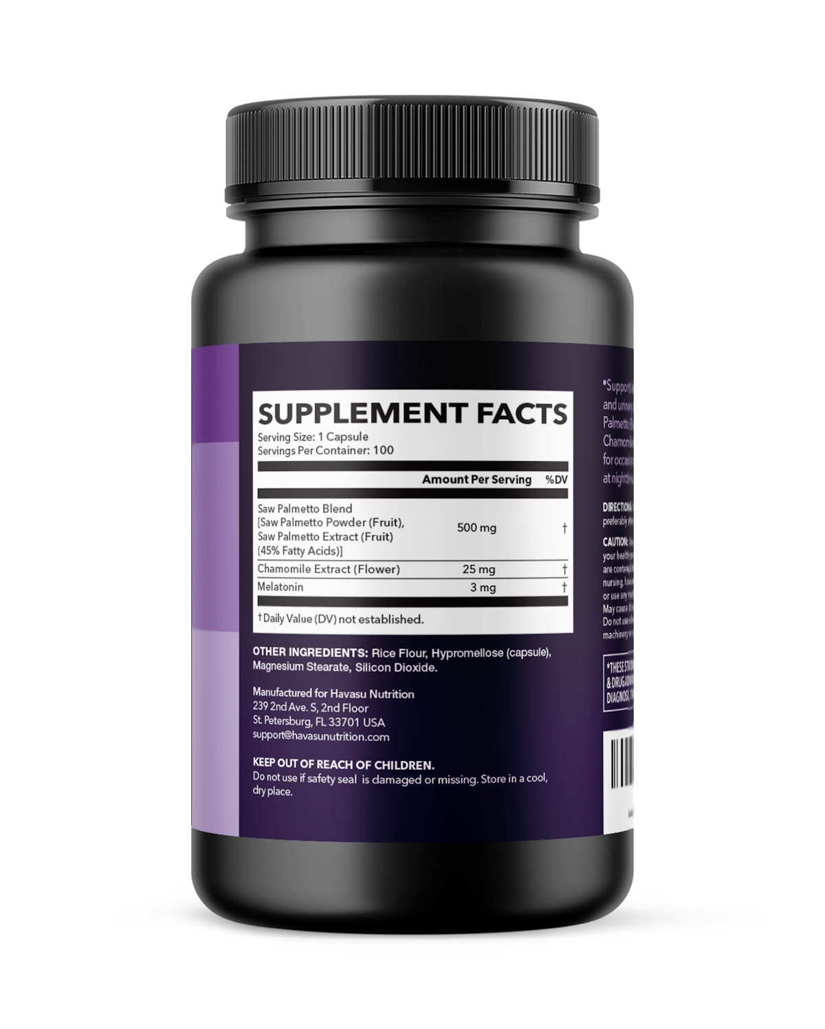 Havasu Nutrition Saw Palmetto Pm Extra Strength Capsules, Havasu Nutrition, 100ct