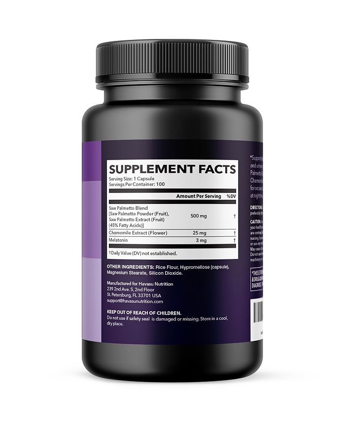 Havasu Nutrition Saw Palmetto with Melatonin for Sleep & Prostate