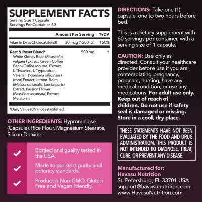 Night Time Fat Burner Capsules for Women, Weight Management for Women, 60ct