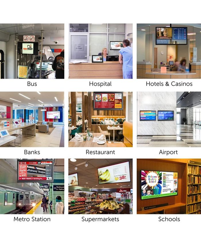 Sungale 10 inch Digital Signage Screen & Cloud Management Service for Business Macy's