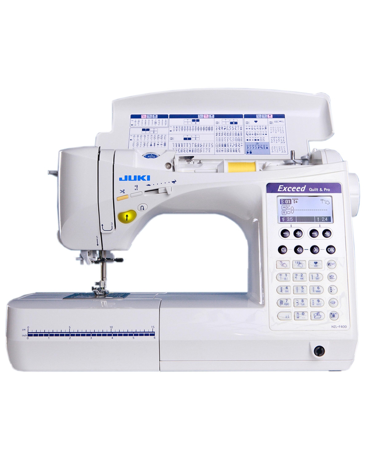 Hzl-F400 Computerized Sewing and Quilting Machine - White