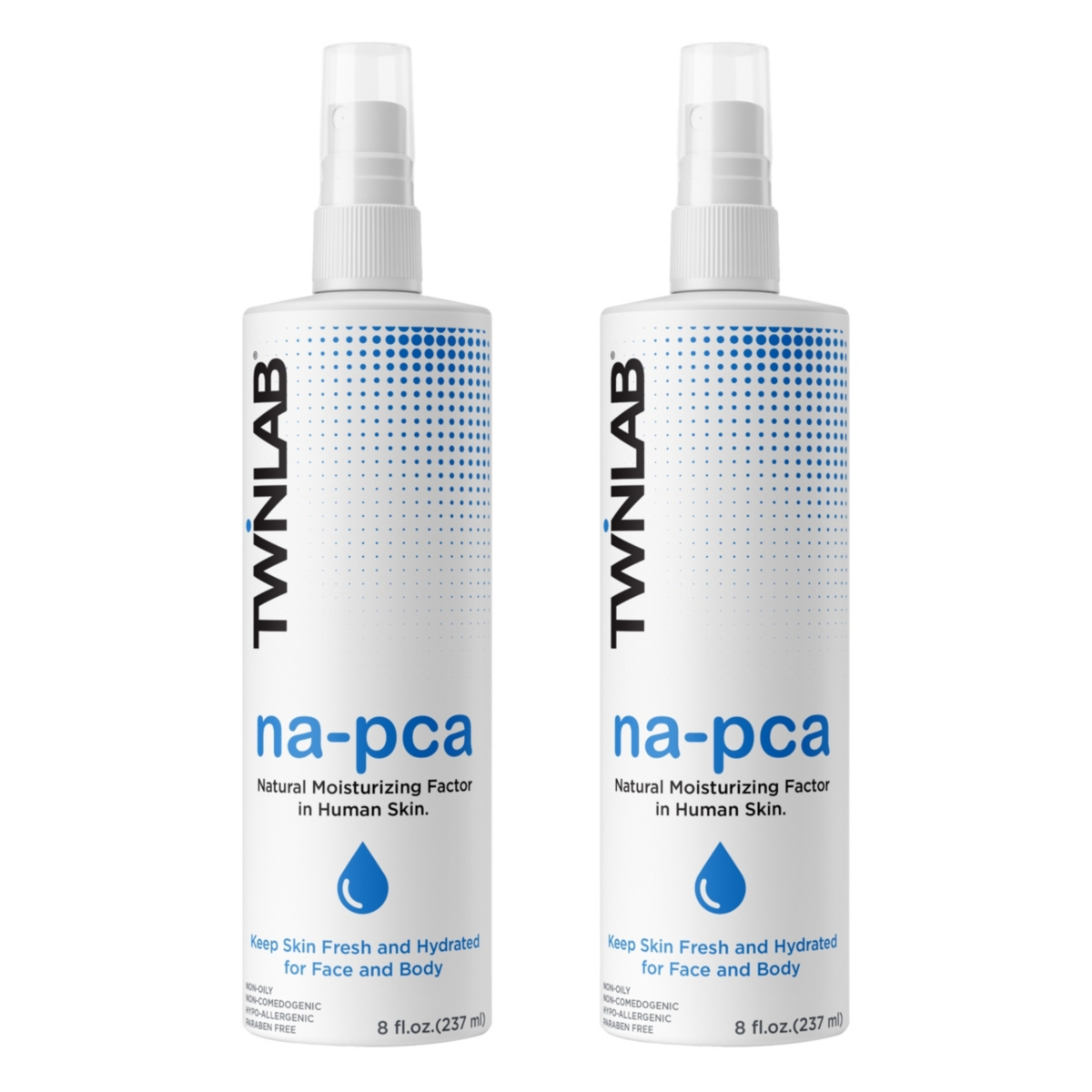 NaPCA Spray - Helps Keep Skin Moisturized - Supports Skin Hydration - Face & Body Mist - 8 fl oz (Pack of 2) - White