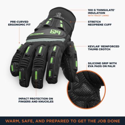 Men's Extreme Freezer Glove - -30°F Protection, Impact Resistant, Silicone Grip, Ergonomic Fit