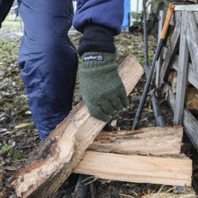 Men's Fleece Lined Insulated Wool Grip Gloves