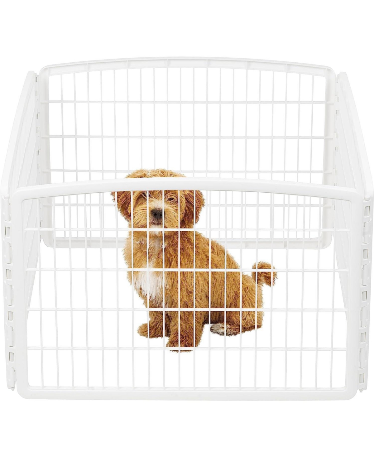 24" Exercise 4-Panel Pet Playpen without Door, White