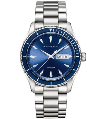 Hamilton - Men's Swiss Jazzmaster Seaview Stainless Steel Bracelet Watch 42mm H37551141