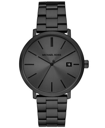 Men's Blake Three-Hand Date Black Stainless Steel Watch 42mm