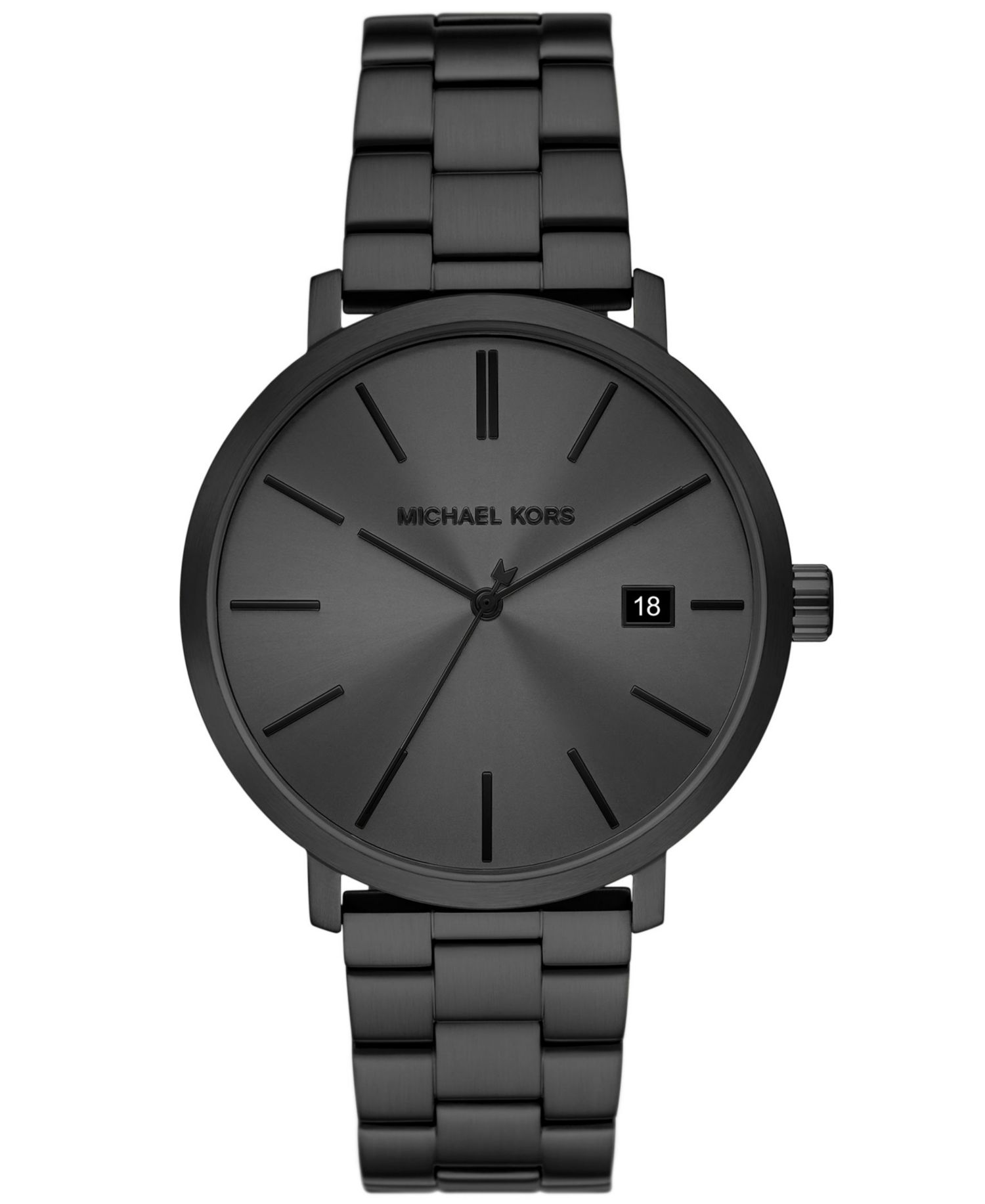 Men's Blake Three-Hand Date Black Stainless Steel Watch 42mm