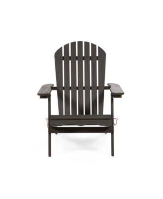 35.5" Outdoor Eucalyptus Wood Folding Adirondrack Chair