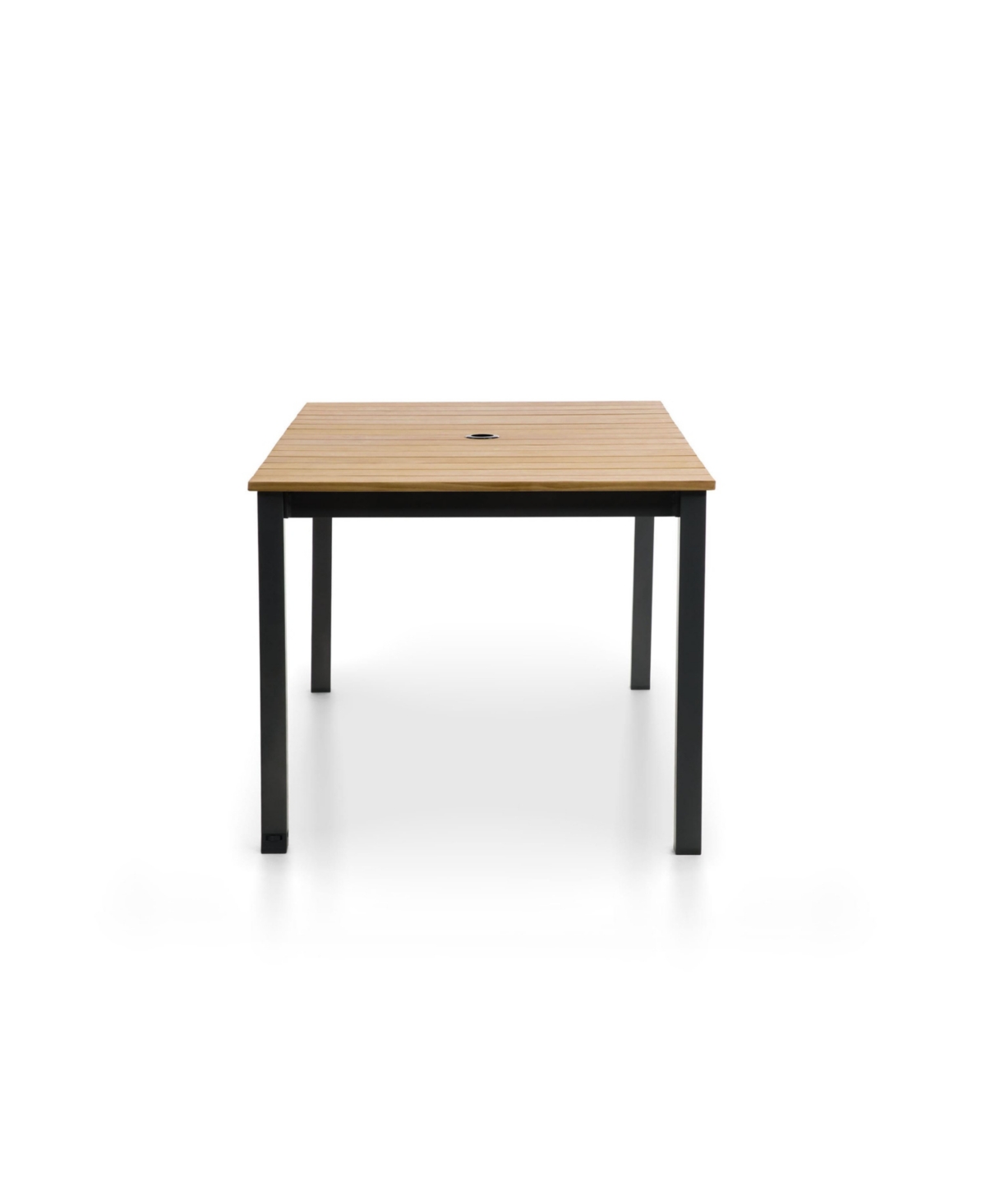 Furniture of America Solid Teak Top Outdoor Dining Table with Umbrella Hole