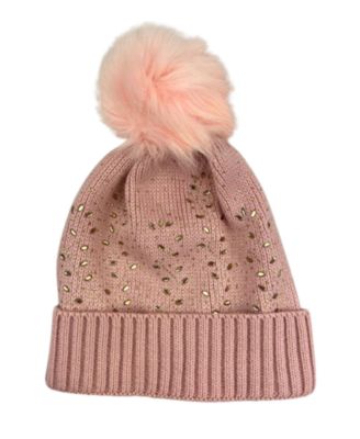 Scattered Crystal Pom Beanie