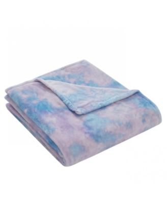 Tie Dyed Pink & Blue Ultra Soft & Plush Oversized Throw Blanket - 50 in. W x 70 in. L