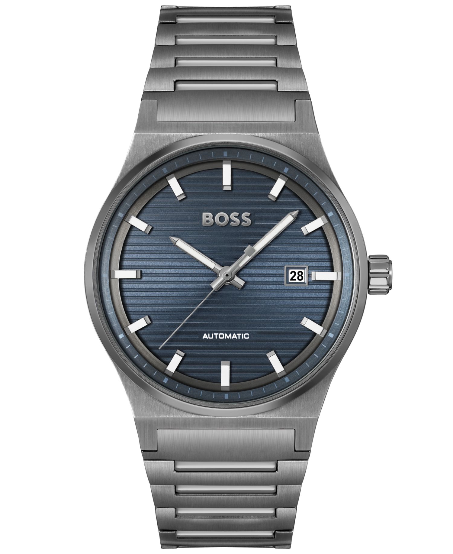 Men's Candor Auto Automatic Ionic Plated Gray Steel Watch 41mm