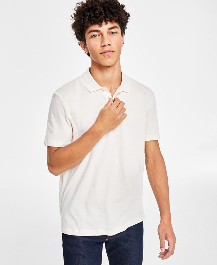 A|X Armani Exchange Men's Regular-Fit Tonal Flocked Logo Polo Shirt ...
